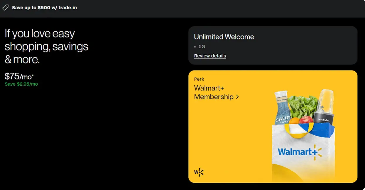 Verizon Walmart Plus Membership Plans