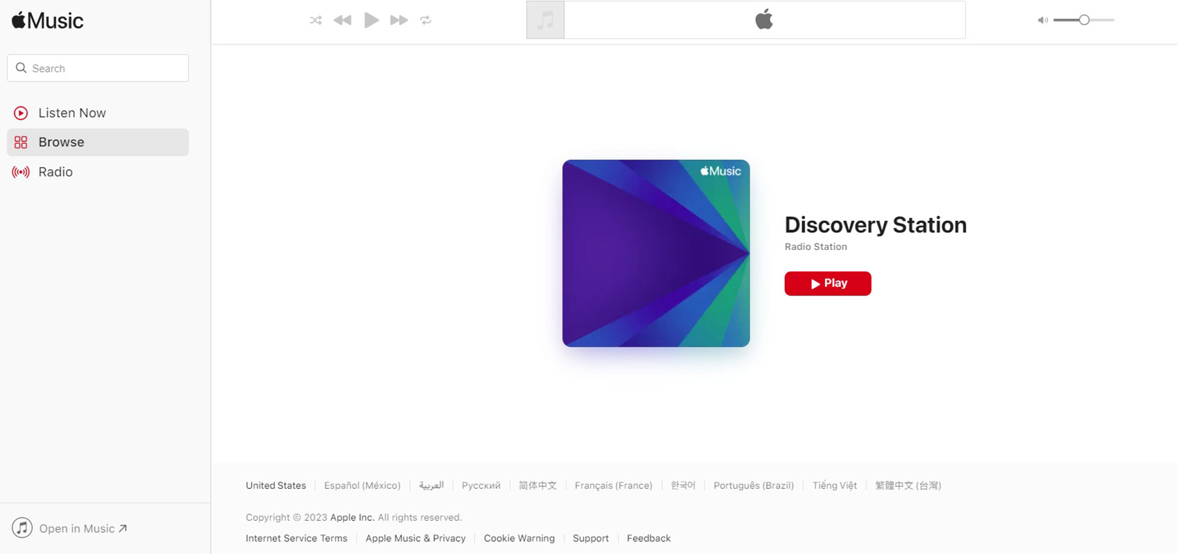 Apple Music Discovery Station Screenshot
