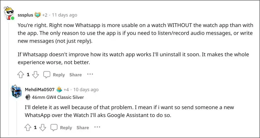 fix WhatsApp notifications not working on Galaxy Watch