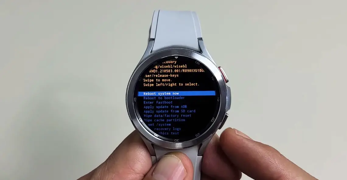 Galaxy Watch 4 reboot mode
