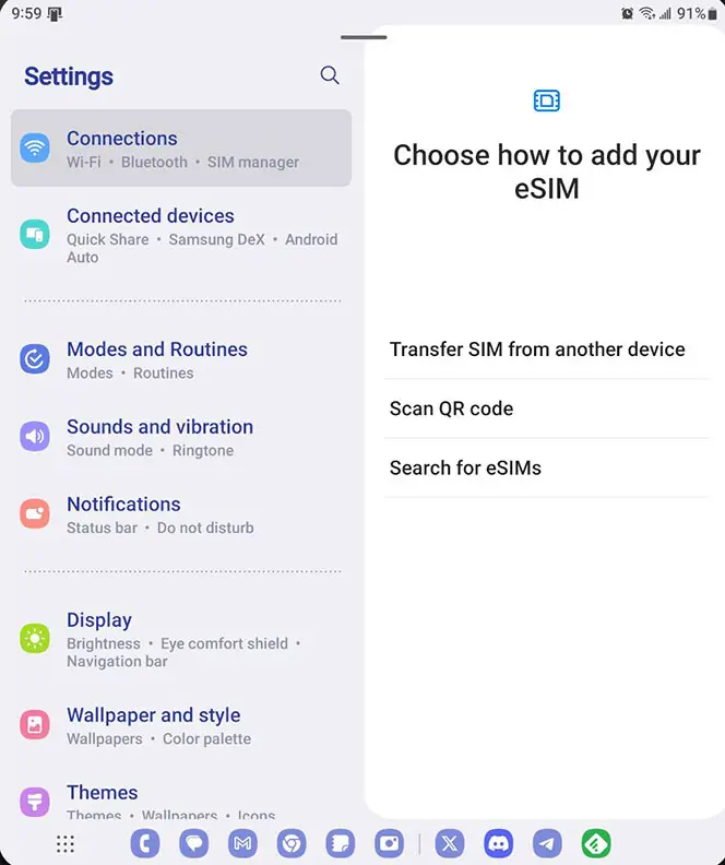 Samsung Galaxy eSIM Support Transfer Between Devices