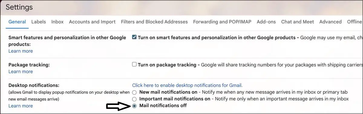 off Gmail Notifications not working on Windows 11