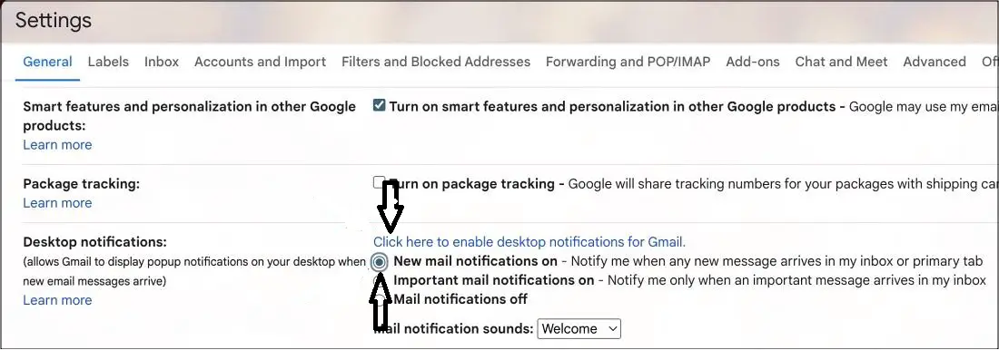 on Gmail Notifications not working on Windows 11