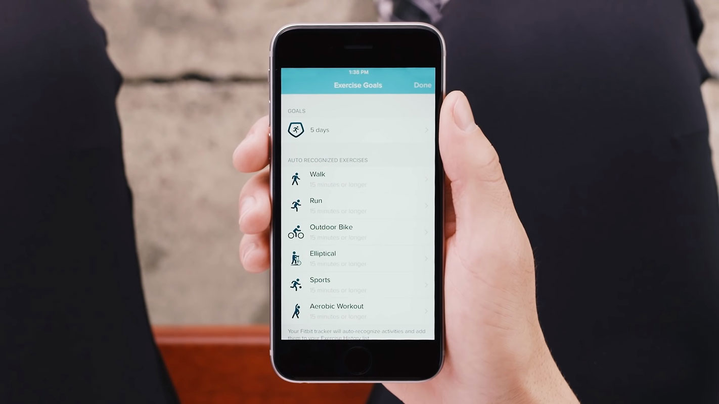 Fitbit Automatic workout tracking App Screenshot