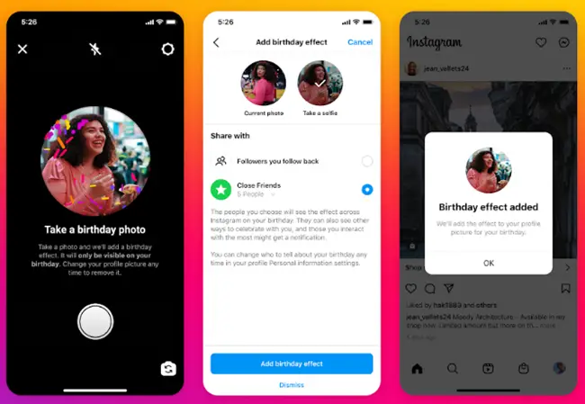 Instagram Birthday Feature Copy