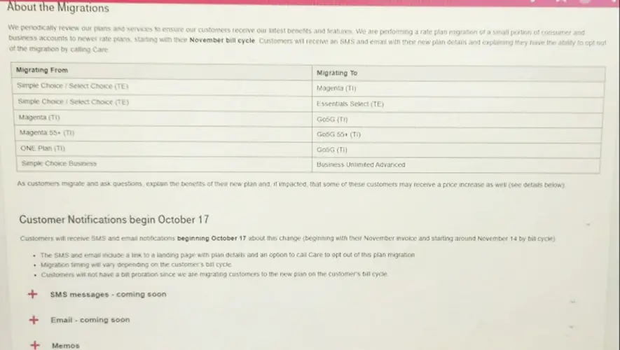 Opt-Out Upgrade T-Mobile Plans
