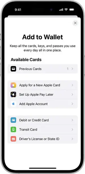 إضافة بطاقة Apple Pay لا تعمل على iPhone 15 Pro
