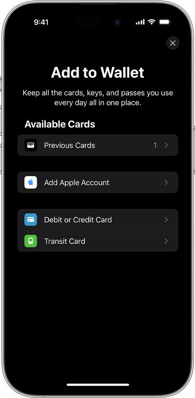 another card Apple Pay not working on iPhone 15 Pro