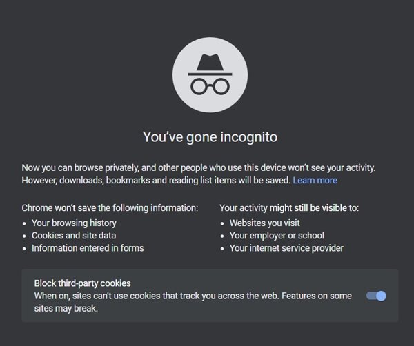 chrome incognito Bring Back Search Image with Google
