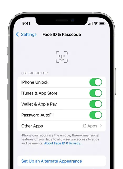 toggle Face ID Not Working on iOS 17