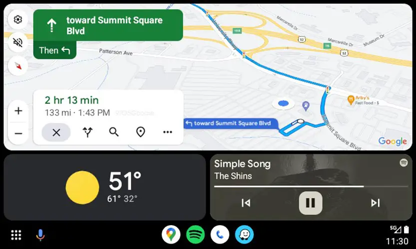 Android Auto Google Maps ETA Update