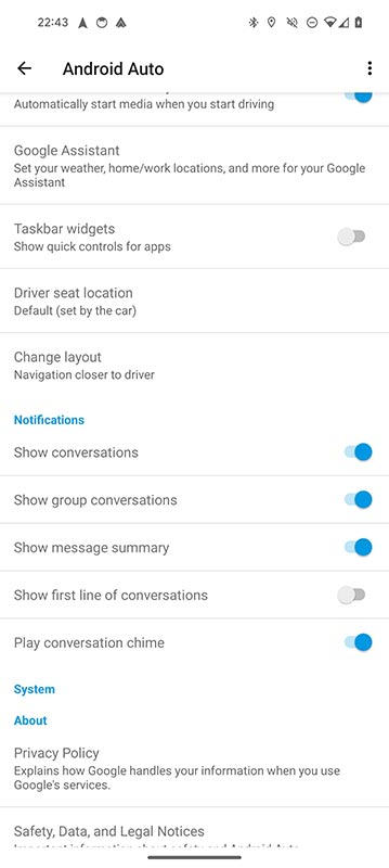Android Auto Summarize Messages Mobile Settings