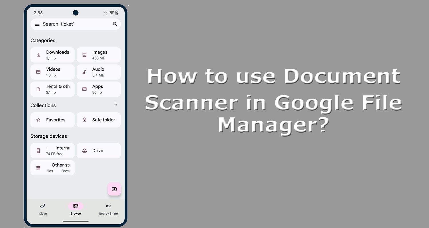 Use Document Scanner in Google File Manager