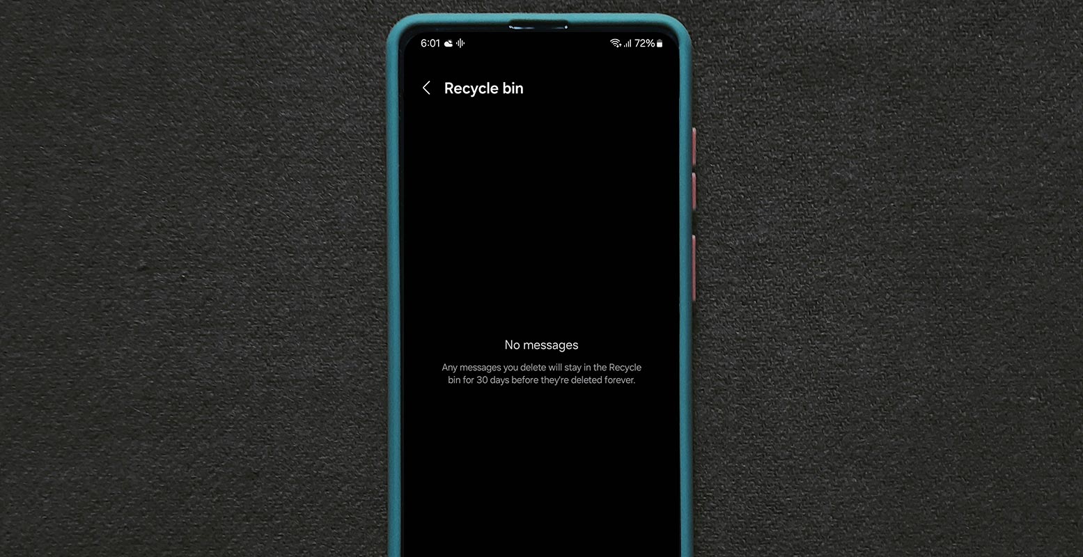 Samsung Galaxy Recycle Bin Messages