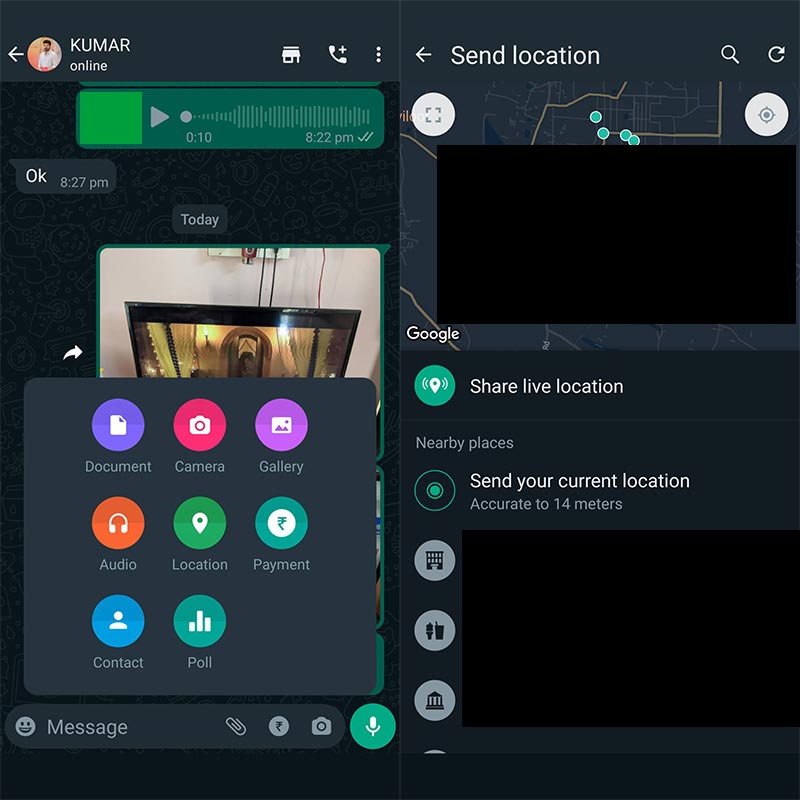 WhatsApp Share Location