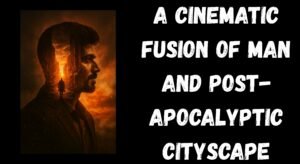 A Cinematic Fusion of Man and Post-Apocalyptic Cityscape