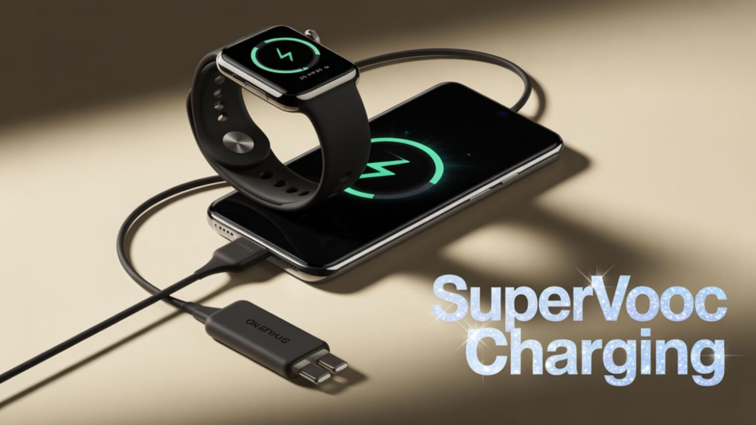 OnePlus Two-in-One SuperVOOC Charging Cable: Simultaneous Charging for ...
