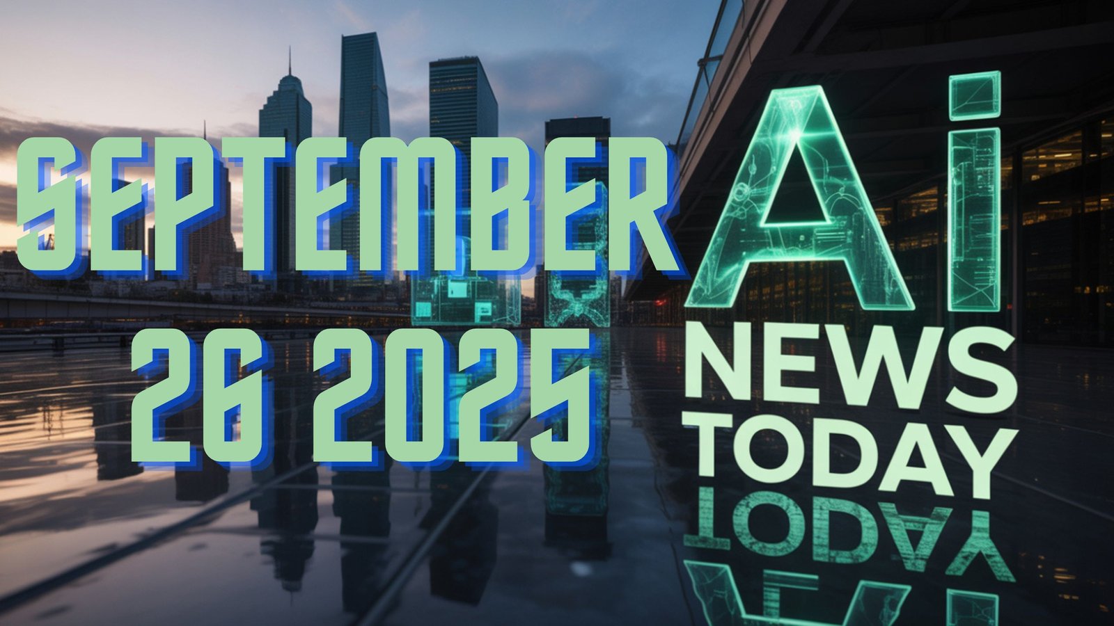 AI News Daily — USA Friday September 26 2025 AI News Daily — USA Friday September 26 2025