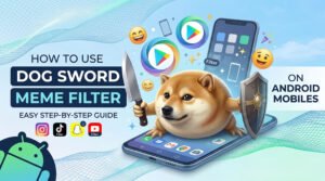 Dog Sword Meme Filter in Android Mobiles