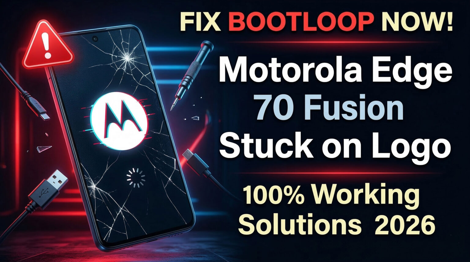 Boot Loop Screen Android Fix Motorola Edge 70 Fusion Stuck on Boot Start screen logo - Android ...