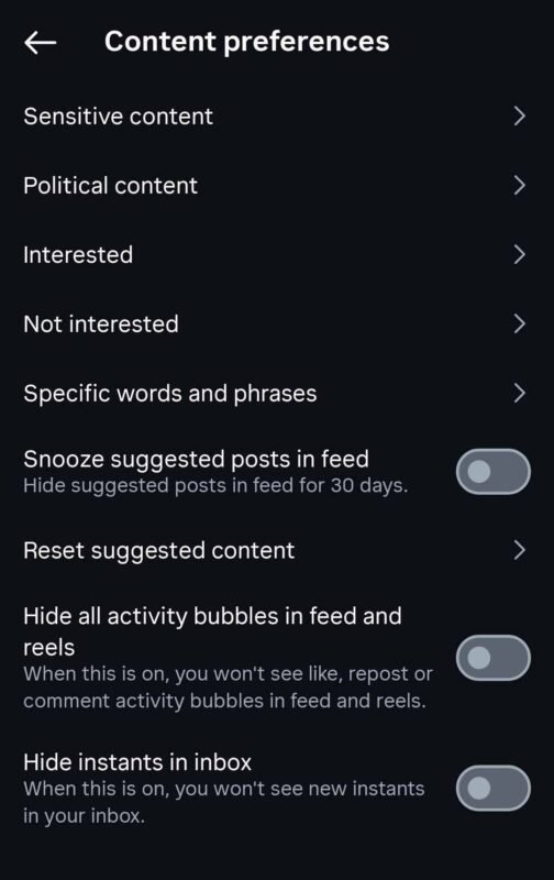 Disable Instagram Instants in the Messages Tab Screenshot Disable Instagram Instants in the Messages Tab Screenshot