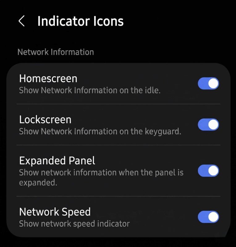 Enable Network Speed Indicator in Samsung Galaxy Mobiles Screenshot Enable Network Speed Indicator in Samsung Galaxy Mobiles Screenshot