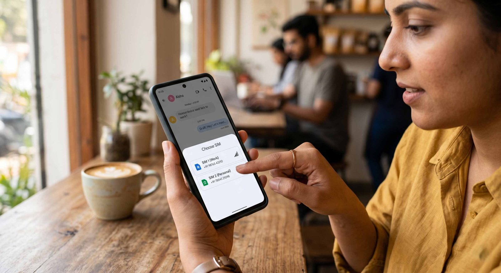 SIM switch in Google Messages