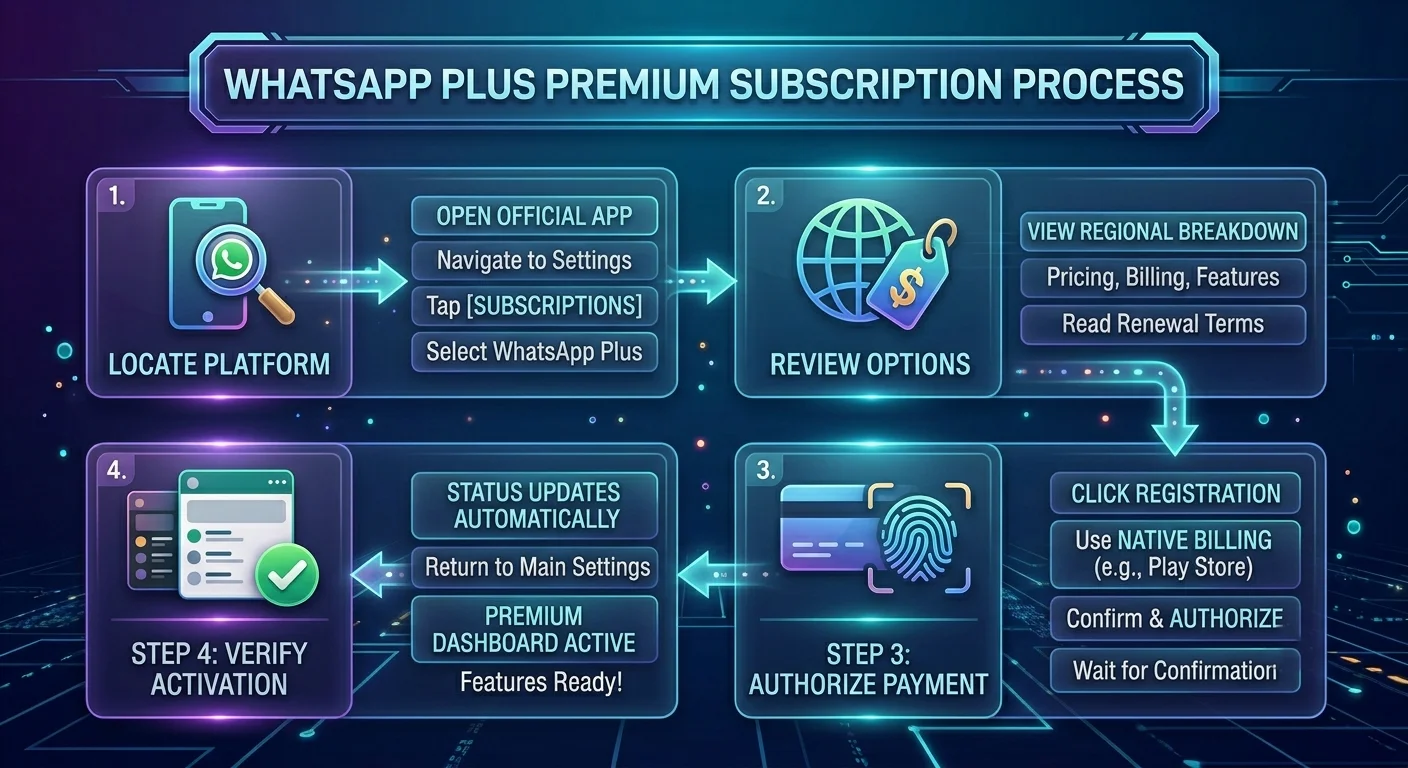 STeps for whats plus subscriptipn STeps for whats plus subscriptipn