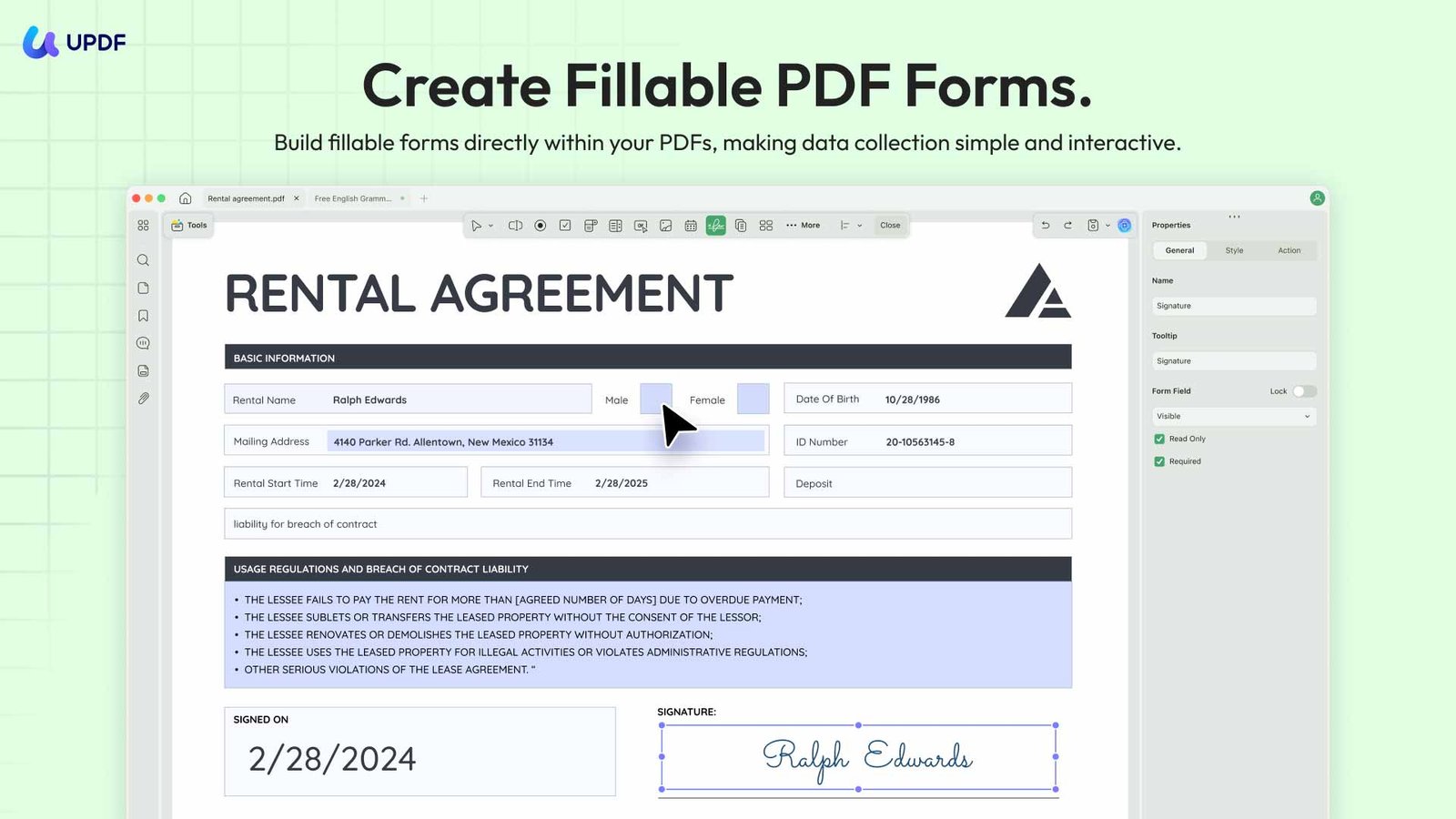 UPDF AI PDF Editor