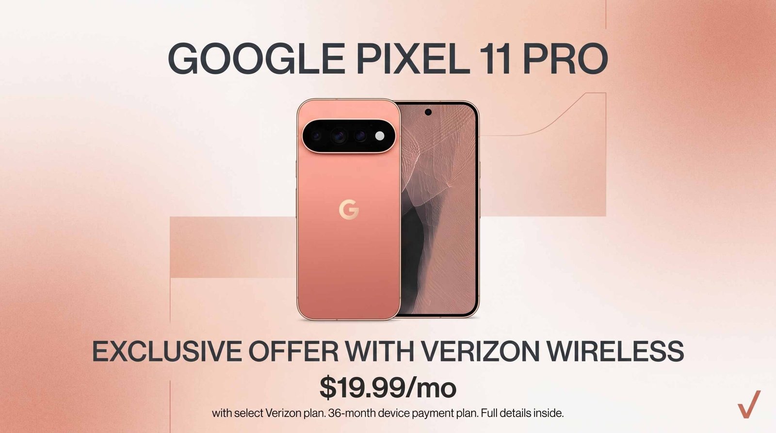 Google Pixel 11 Pro Offer With Verizon Wireless