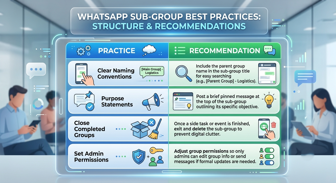 Group Creation structure and recommendations Group Creation structure and recommendations