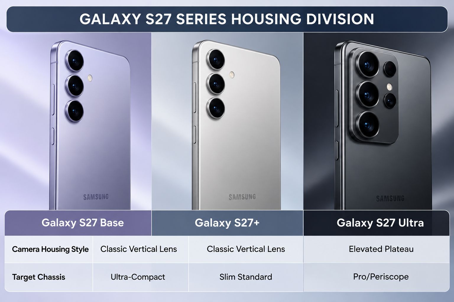 Non-Ultra Models Retain the Legacy Look S27 Camera Compare