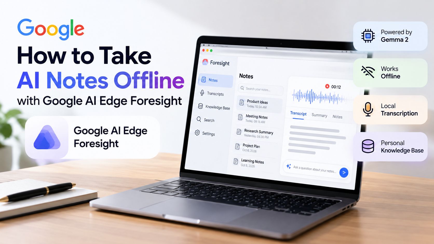Google AI Foresight Offline Notes Guide min Google AI Foresight Offline Notes Guide